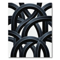 Dark Gray Interlaced Arch Rug