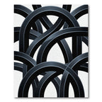 Dark Gray Interlaced Arch Rug