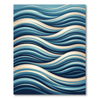 Flowing Blue Ocean Swell Wave Rug