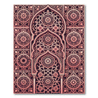 Rose Gold Floral Arch Medallion Rug