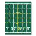 Green Football Field Grid Sports Rug