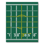 Green Football Field Grid Sports Rug