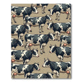 Whimsical Black and White Dairy Cow Rug
