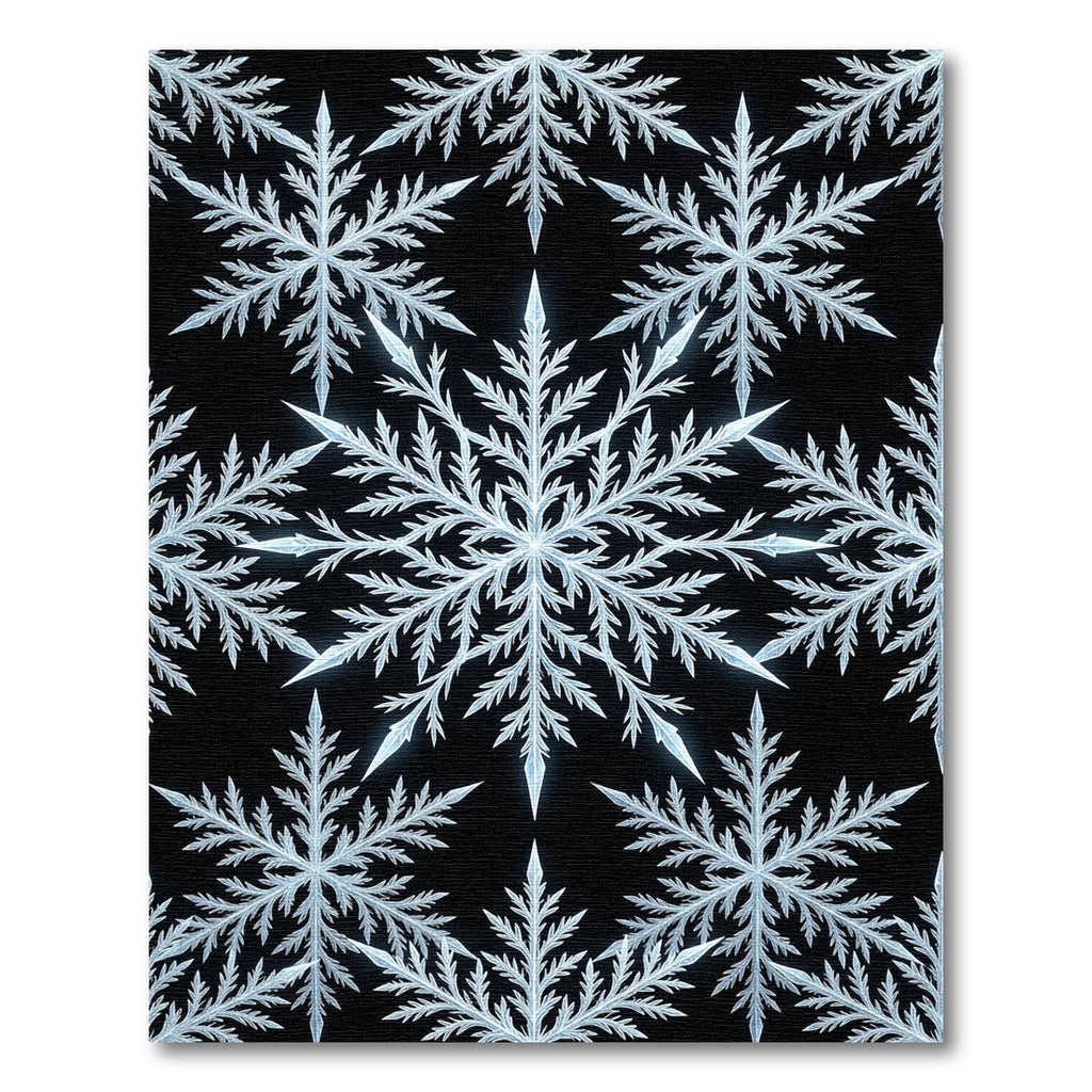 Crystal Ice Snowflake Pattern Rug