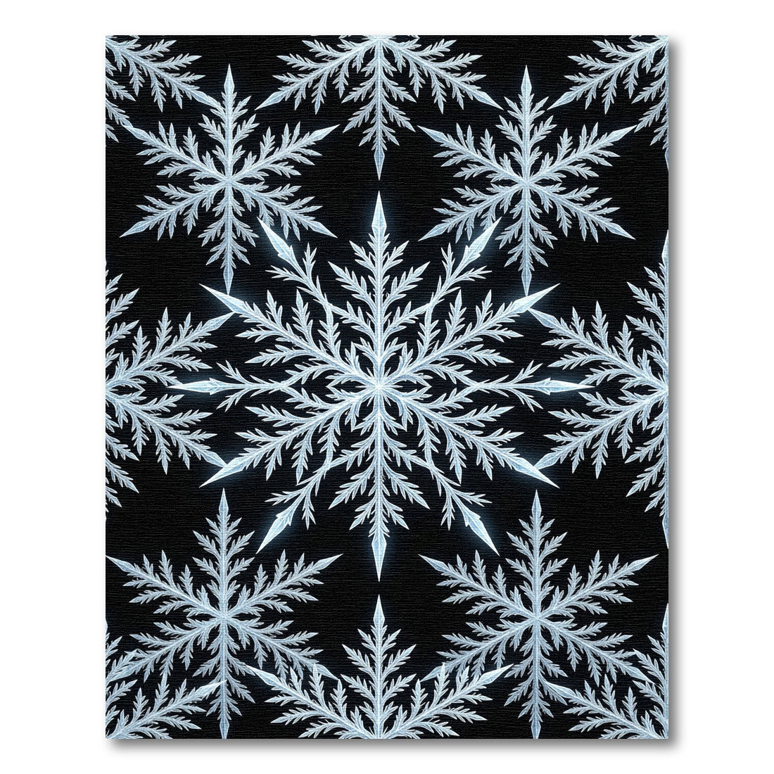 Crystal Ice Snowflake Pattern Rug