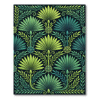 Emerald Green Tropical Fan Leaf Rug