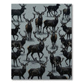 Black Stag Herd Majestic Wildlife Composition Rug
