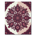 Burgundy Paisley Floral Mandala Medallion Rug