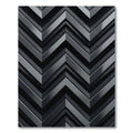 Sophisticated Charcoal Metallic Chevron Geometry Rug