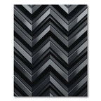 Sophisticated Charcoal Metallic Chevron Geometry Rug
