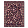 Ornate Pink Archway Floral Medallion Rug