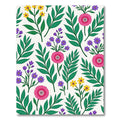 Bright Pink Purple Yellow Floral Branches Rug