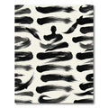 Minimalist Ink Brush Stroke Zen Silhouette Rug