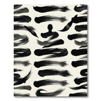Minimalist Ink Brush Stroke Zen Silhouette Rug