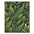 Lush Verdant Fern Foliage Botanical Rug
