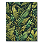 Lush Verdant Fern Foliage Botanical Rug