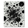 Bold Black Ink Abstract Splatter Rug