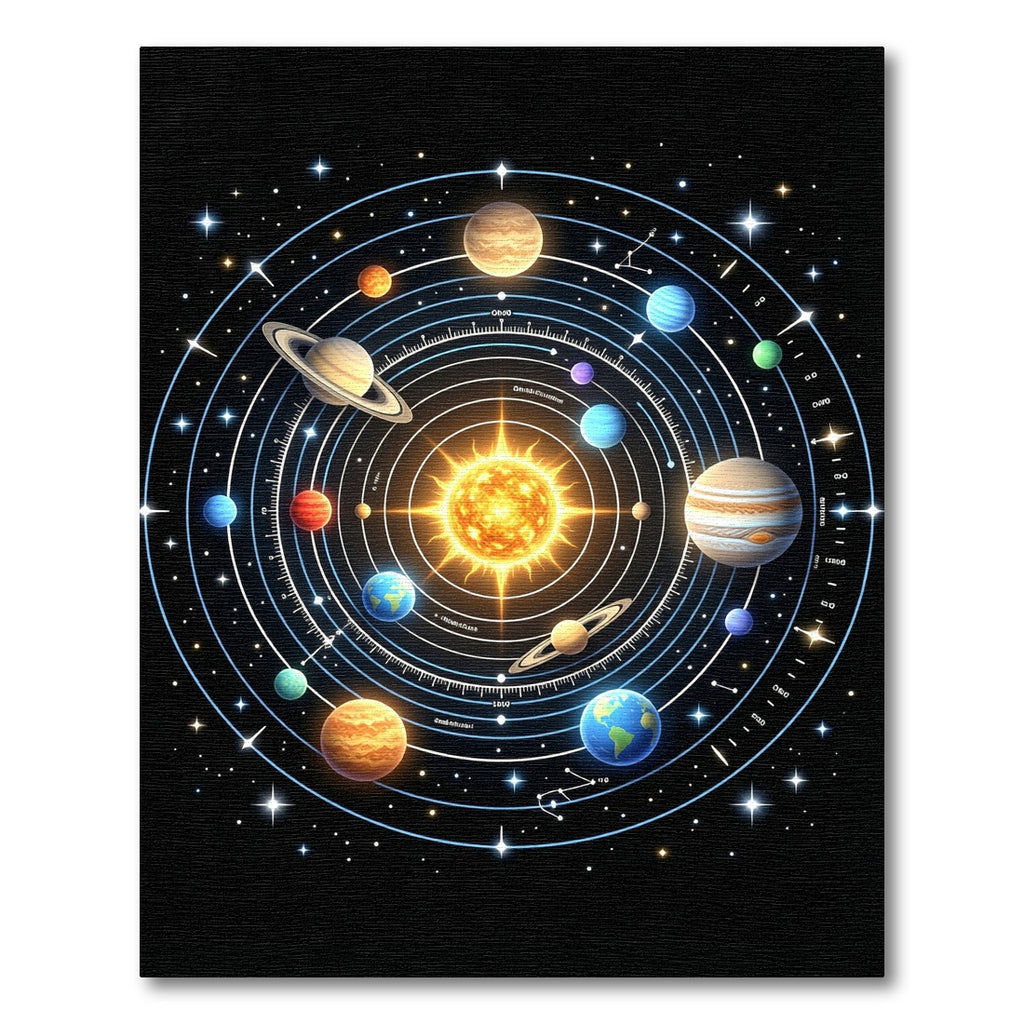 Cosmic Solar System Celestial Bodies Rug