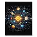 Cosmic Solar System Celestial Bodies Rug