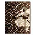 Sepia Tone Pixel mosaic Texture Rug