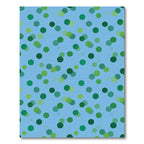 Blue Green Polka Dot Scatter Rug
