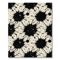 Monochromatic Black Ink Splatter Abstract Rug