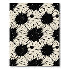 Monochromatic Black Ink Splatter Abstract Rug