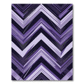 Purple Chevron Geometric Abstract Art Rug