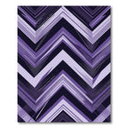 Purple Chevron Geometric Abstract Art Rug