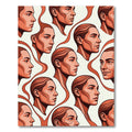 Tangerine Expression Profile Collage Rug
