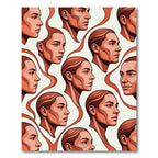 Tangerine Expression Profile Collage Rug