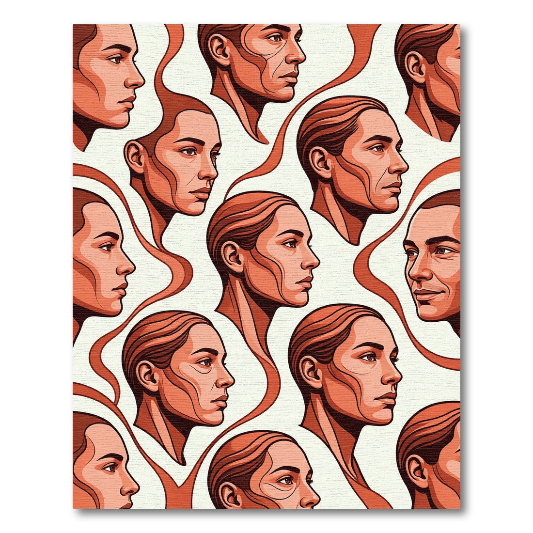 Tangerine Expression Profile Collage Rug