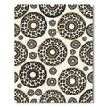 Leopard Speckled Circular Neutral Accent Rug
