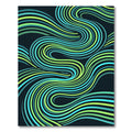 Aqua Lime Swirl Flow Rug