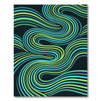 Aqua Lime Swirl Flow Rug