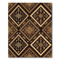 Brown Gold Tribal Diamond Arrow Rug