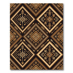 Brown Gold Tribal Diamond Arrow Rug