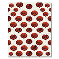Red Poppy Floral Repeat Rug