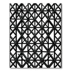 Striking Black Lattice Geometric Rug