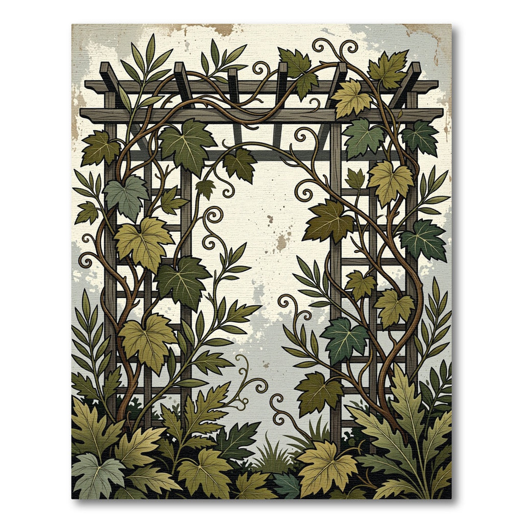 Botanical Trellis Garden Leaf Twine Rug