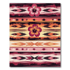 Tropical Hibiscus Feather Stripe Rug