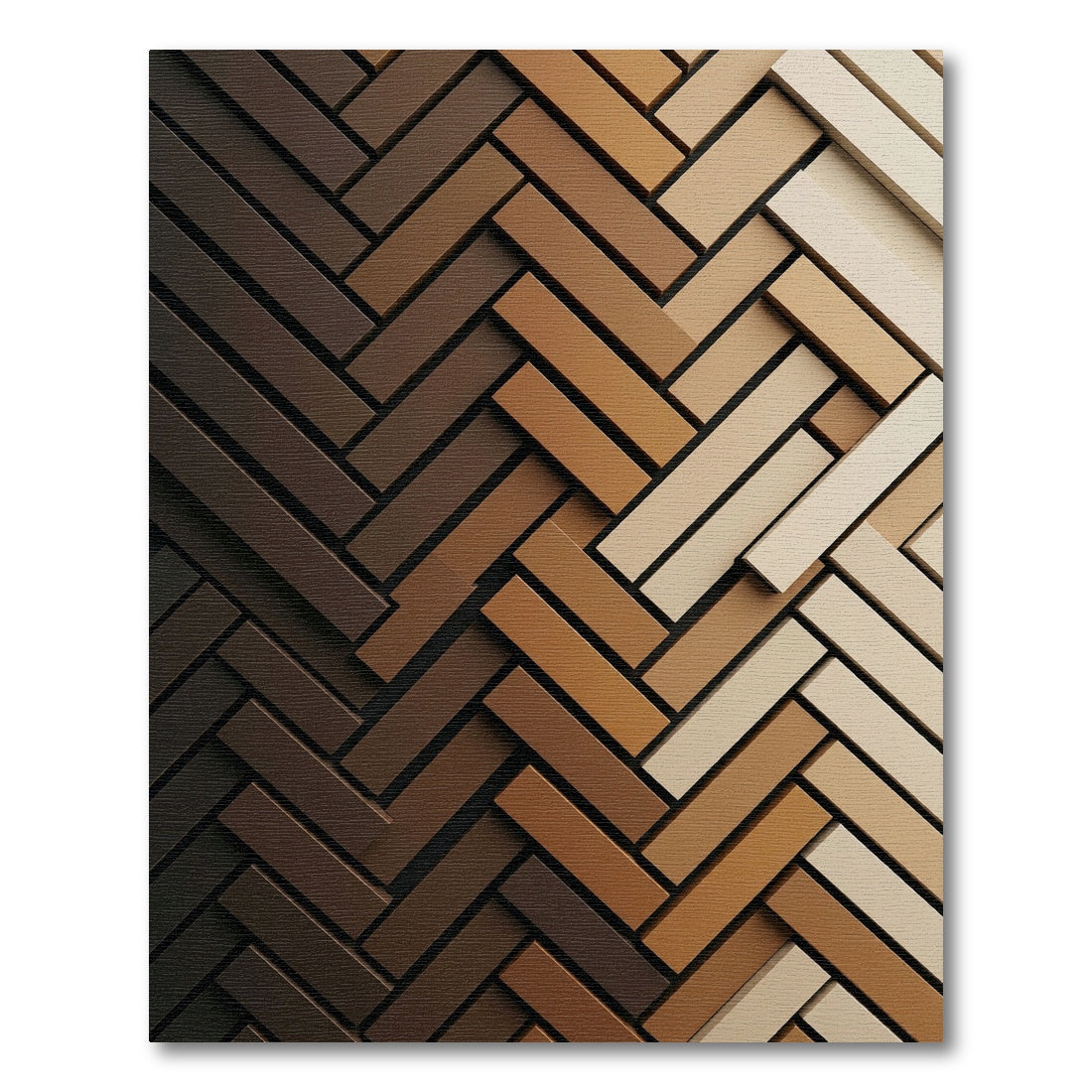 Earthy Ombre Herringbone Tonal Block Rug