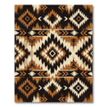 Earthy Brown Southwest Geometric Diamond Rug