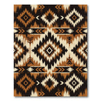 Earthy Brown Southwest Geometric Diamond Rug