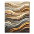 Abstract Golden Sand Flowing Waves Rug