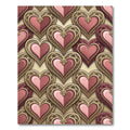 Ornate Pink Heart Emblem Rug