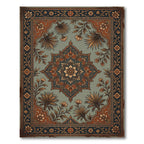 Vintage Emerald Floral Mandalas Rug