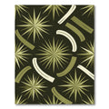 Mid-Century Modern Olive Star Burst Rug