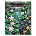 Serene Lotus Pond Koi Zen Rug
