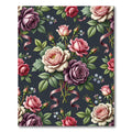 Elegant Rose Bouquet Floral Garden Rug